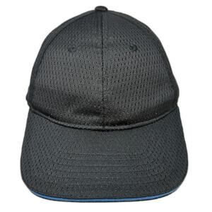 Chef Works Baseball Cap Black One Size Blue Trim Breathable Mesh Hat Slideback